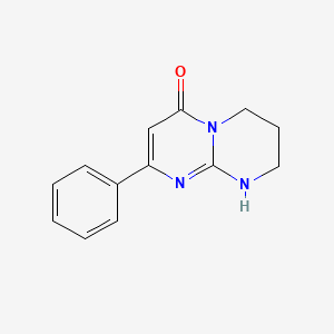 molecular formula C13H13N3O B1461085 2-phenyl-6,7,8,9-tetrahydro-4H-pyrimido[1,2-a]pyrimidin-4-one CAS No. 74411-91-9