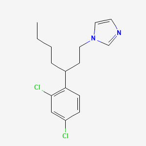 molecular formula C16H20Cl2N2 B14610851 1-[3-(2,4-Dichlorophenyl)heptyl]-1H-imidazole CAS No. 61019-49-6