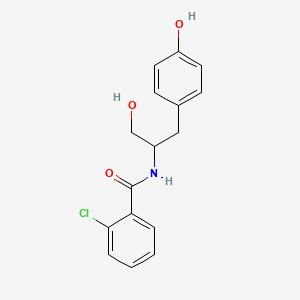 2-Chloro-N-[1-hydroxy-3-(4-hydroxyphenyl)propan-2-yl]benzamide