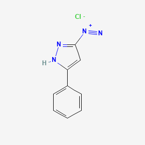 molecular formula C9H7ClN4 B14610899 5-phenyl-1H-pyrazole-3-diazonium;chloride CAS No. 60270-00-0