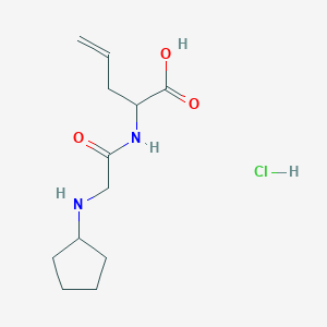 2-[2-(Cyclopentylamino)acetamido]pent-4-enoic acid hydrochloride