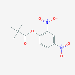 molecular formula C11H12N2O6 B14610907 Propanoic acid, 2,2-dimethyl-, 2,4-dinitrophenyl ester CAS No. 57025-45-3