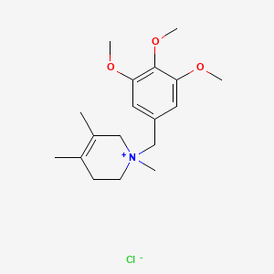 molecular formula C18H28ClNO3 B14610930 1,2,5,6-Tetrahydro-1-(3,4,5-trimethoxyphenyl)-1,4,5-trimethylpyridinium chloride CAS No. 57330-92-4