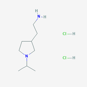 molecular formula C9H22Cl2N2 B1461094 2-[1-(Propan-2-yl)pyrrolidin-3-yl]ethan-1-amine dihydrochloride CAS No. 1803586-79-9