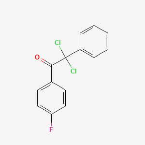 molecular formula C14H9Cl2FO B1461096 2,2-Dichloro-1-(4-fluorophenyl)-2-phenylethanone CAS No. 1403667-07-1