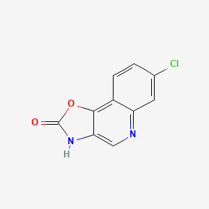 molecular formula C10H5ClN2O2 B14610982 7-Chloro[1,3]oxazolo[4,5-c]quinolin-2(3H)-one CAS No. 59851-74-0