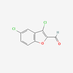 molecular formula C9H4Cl2O2 B14610989 3,5-Dichloro-1-benzofuran-2-carbaldehyde CAS No. 57329-37-0