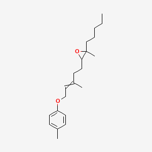 molecular formula C21H32O2 B14611000 2-Methyl-3-[3-methyl-5-(4-methylphenoxy)pent-3-EN-1-YL]-2-pentyloxirane CAS No. 58509-26-5