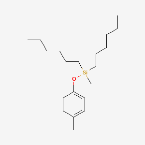 molecular formula C20H36OSi B14611001 Dihexyl(methyl)(4-methylphenoxy)silane CAS No. 59280-44-3