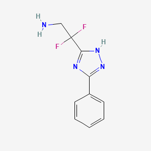 2,2-difluoro-2-(3-phenyl-1H-1,2,4-triazol-5-yl)ethan-1-amine