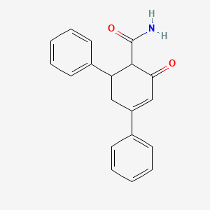 molecular formula C19H17NO2 B14611076 3-Cyclohexene-1-carboxamide, 2-oxo-4,6-diphenyl- CAS No. 57839-64-2