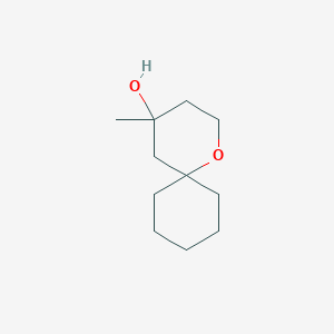 molecular formula C11H20O2 B14611103 1-Oxaspiro[5.5]undecan-4-ol, 4-methyl- CAS No. 57094-40-3