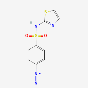 molecular formula C9H7N4O2S2+ B14611105 4-(1,3-Thiazol-2-ylsulfamoyl)benzenediazonium CAS No. 58064-75-8