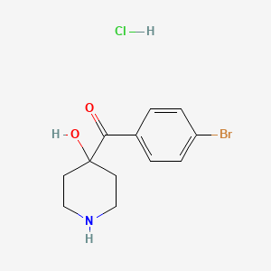 (4-Bromophenyl)-(4-hydroxypiperidin-4-yl)methanone;hydrochloride