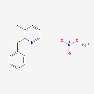 2-Benzyl-3-methylpyridine;mercury(1+);nitrate