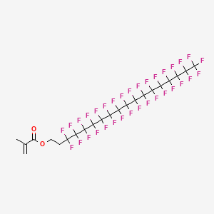 molecular formula C22H9F33O2<br>C16F33CH2CH2OC(O)C(CH3)=CH2 B14611123 3,3,4,4,5,5,6,6,7,7,8,8,9,9,10,10,11,11,12,12,13,13,14,14,15,15,16,16,17,17,18,18,18-Tritriacontafluorooctadecyl methacrylate CAS No. 59778-97-1