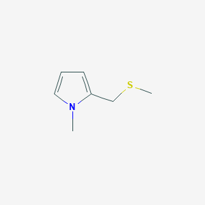 molecular formula C7H11NS B14611125 1-Methyl-2-[(methylsulfanyl)methyl]-1H-pyrrole CAS No. 59020-98-3