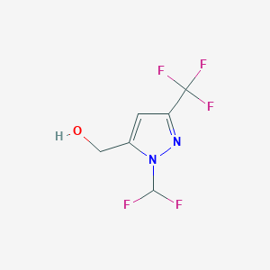 (1-(difluoromethyl)-3-(trifluoromethyl)-1H-pyrazol-5-yl)methanol
