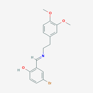 Phenol, 4-bromo-2-[[[2-(3,4-dimethoxyphenyl)ethyl]imino]methyl]-