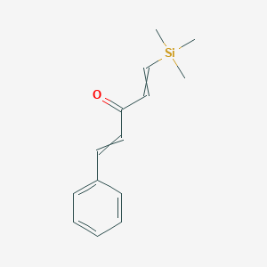 molecular formula C14H18OSi B14611143 1-Phenyl-5-(trimethylsilyl)penta-1,4-dien-3-one CAS No. 59376-62-4