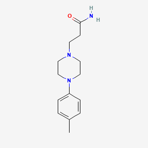 molecular formula C14H21N3O B14611147 3-[4-(4-Methylphenyl)piperazin-1-yl]propanamide CAS No. 61015-49-4