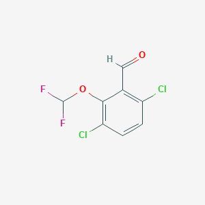 molecular formula C8H4Cl2F2O2 B1461116 3,6-Dichloro-2-(difluoromethoxy)benzaldehyde CAS No. 1803830-86-5