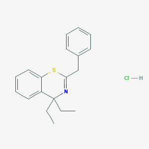 4H-1,3-Benzothiazine, 4,4-diethyl-2-(phenylmethyl)-, hydrochloride