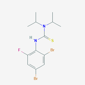 molecular formula C13H17Br2FN2S B1461121 N'-(2,4-Dibromo-6-fluorophenyl)-N,N-diisopropylthiourea CAS No. 1980054-14-5