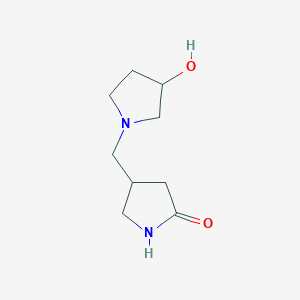 molecular formula C9H16N2O2 B1461123 4-((3-羟基吡咯烷-1-基)甲基)吡咯烷-2-酮 CAS No. 1934564-93-8