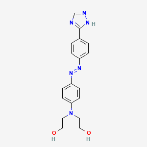 2,2'-[(4-{(E)-[4-(1H-1,2,4-Triazol-5-yl)phenyl]diazenyl}phenyl)azanediyl]di(ethan-1-ol)