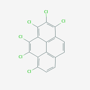 molecular formula C16H4Cl6 B14611253 1,2,3,4,5,6-Hexachloropyrene CAS No. 59808-28-5