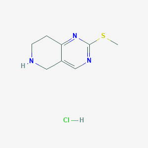 molecular formula C8H12ClN3S B1461126 2-(Methylthio)-5,6,7,8-tetrahydropyrido[4,3-d]pyrimidine hydrochloride CAS No. 2061980-34-3
