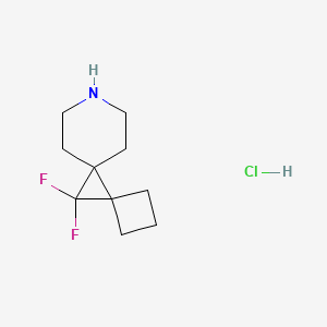 molecular formula C10H16ClF2N B1461128 11,11-Difluoro-8-azadispiro[3.0.5.1]undecane hydrochloride CAS No. 2098076-75-4