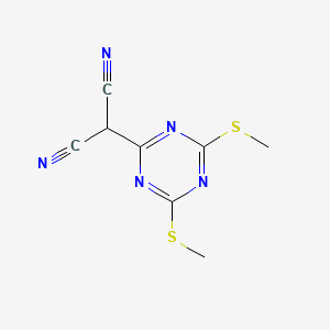 [4,6-Bis(methylsulfanyl)-1,3,5-triazin-2-yl]propanedinitrile