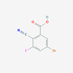 molecular formula C8H3BrINO2 B1461130 5-Bromo-2-cyano-3-iodobenzoic acid CAS No. 1805595-09-8