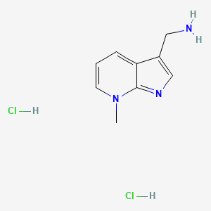 molecular formula C9H13Cl2N3 B1461131 (7-甲基-7H-吡咯并[2,3-b]吡啶-3-基)甲胺二盐酸盐 CAS No. 1881296-03-2