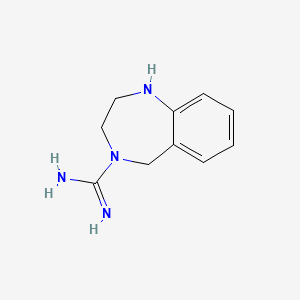 molecular formula C10H14N4 B14611331 1,2,3,5-tetrahydro-4H-1,4-benzodiazepine-4-carboximidamide CAS No. 58483-85-5