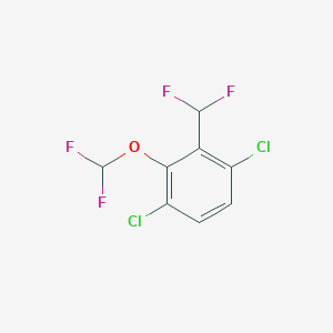 molecular formula C8H4Cl2F4O B1461135 3,6-Dichloro-2-(difluoromethoxy)benzodifluoride CAS No. 1806349-04-1