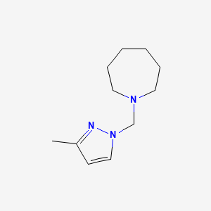 molecular formula C11H19N3 B14611356 1-[(3-Methyl-1H-pyrazol-1-yl)methyl]azepane CAS No. 59708-95-1