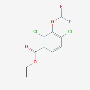 molecular formula C10H8Cl2F2O3 B1461136 Ethyl 2,4-dichloro-3-(difluoromethoxy)benzoate CAS No. 1806296-99-0