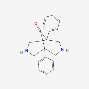 molecular formula C19H20N2O B14611385 3,7-Diazabicyclo[3.3.1]nonan-9-one, 1,5-diphenyl- CAS No. 57164-14-4