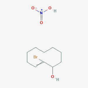 molecular formula C10H18BrNO4 B14611397 Nitric acid--2-bromocyclodec-2-en-1-ol (1/1) CAS No. 60996-38-5