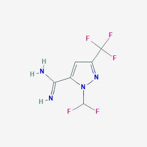 1-(difluoromethyl)-3-(trifluoromethyl)-1H-pyrazole-5-carboximidamide