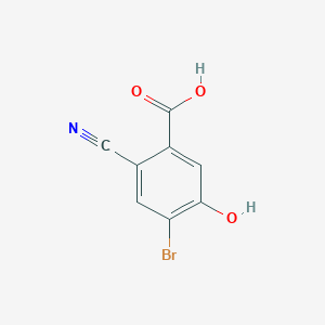molecular formula C8H4BrNO3 B1461147 4-Bromo-2-cyano-5-hydroxybenzoic acid CAS No. 1805487-40-4