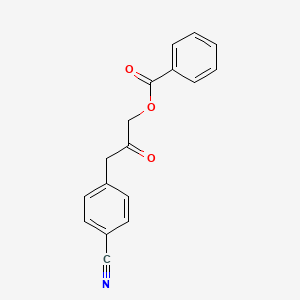 molecular formula C17H13NO3 B14611549 3-(4-Cyanophenyl)-2-oxopropyl benzoate CAS No. 59824-25-8