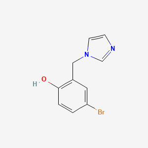 molecular formula C10H9BrN2O B14611567 4-Bromo-2-[(1H-imidazol-1-yl)methyl]phenol CAS No. 58042-08-3