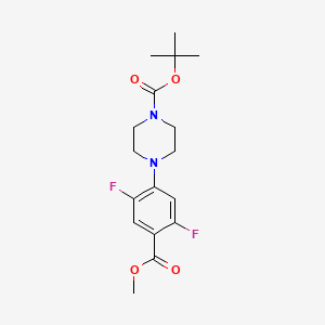 molecular formula C17H22F2N2O4 B1461158 Tert-butyl 4-[2,5-difluoro-4-(methoxycarbonyl)phenyl]piperazine-1-carboxylate CAS No. 2205504-87-4