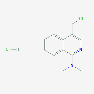 4-(chloromethyl)-N,N-dimethylisoquinolin-1-amine hydrochloride