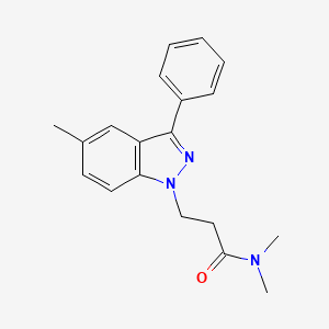 N,N-Dimethyl-3-(5-methyl-3-phenyl-1H-indazol-1-yl)propanamide