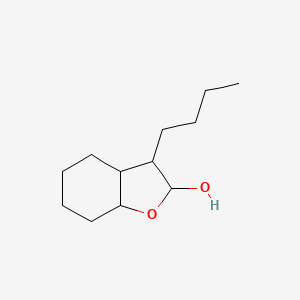 molecular formula C12H22O2 B14611621 2-Benzofuranol, 3-butyloctahydro- CAS No. 57261-87-7